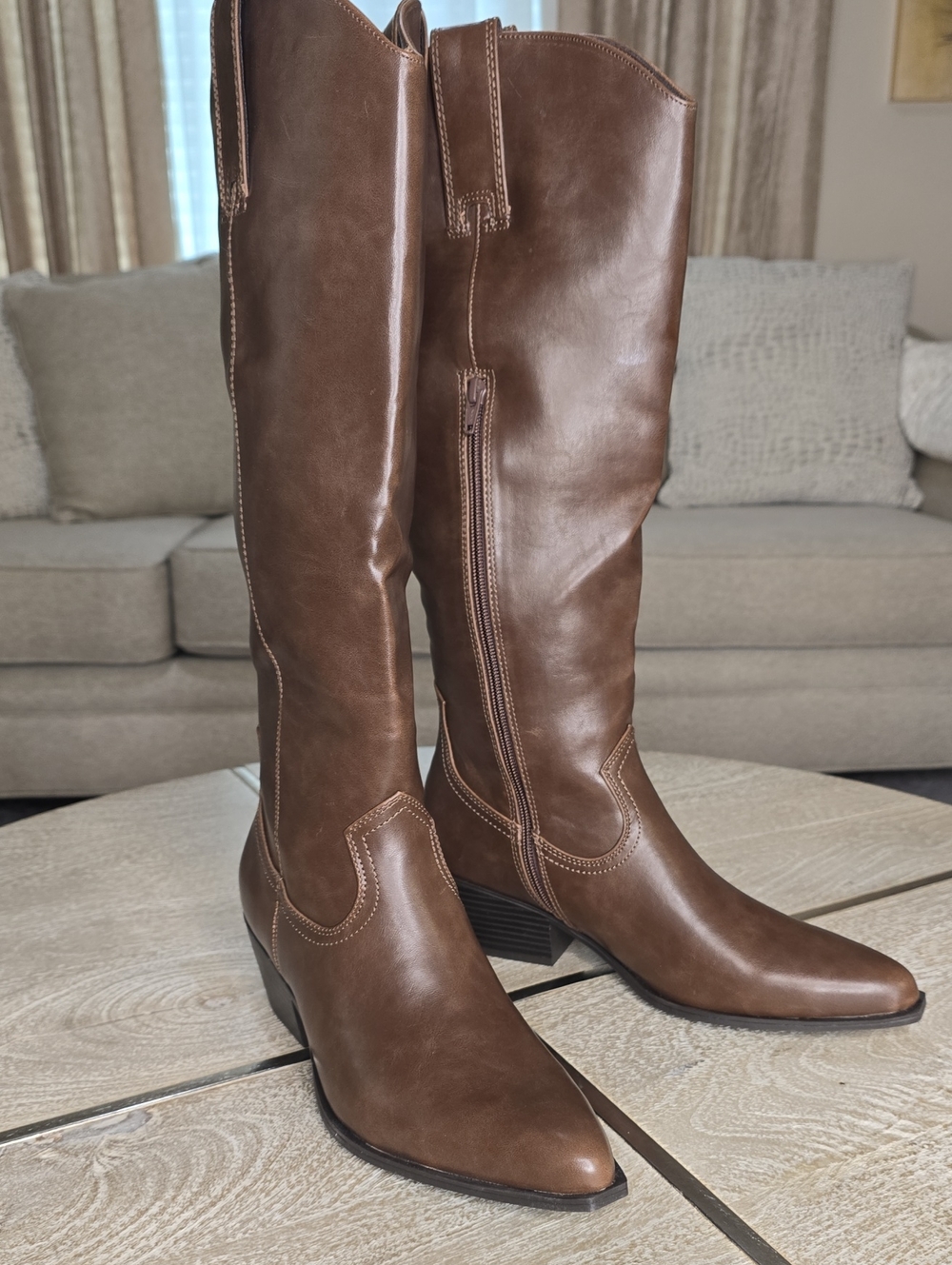 Sonoma Brown Fransico Vegan Leather Boots